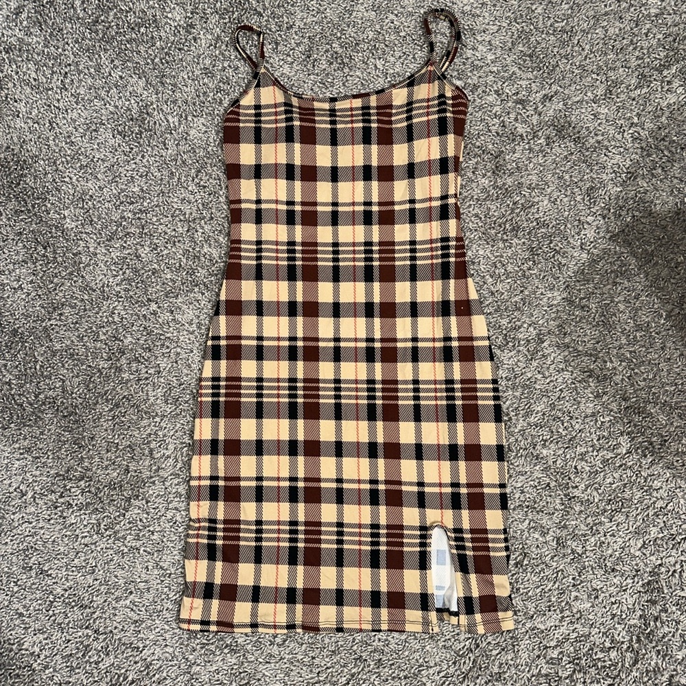 Plaid Spaghetti Strap Dress